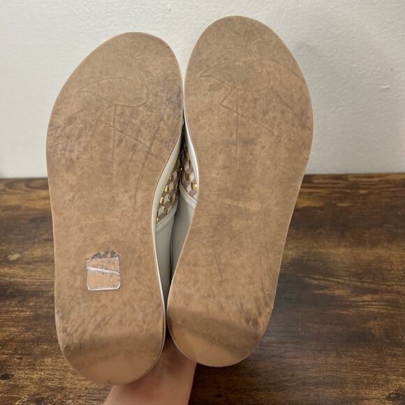 Flamingos Spain Coconut Platform Sneakers 7 Womens Slip On Metallic Geo Leather - Picture 9 of 11
